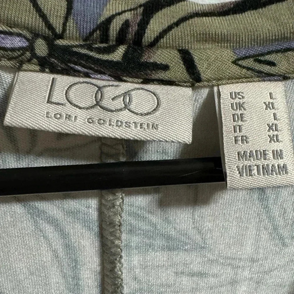 Logo By Lori Goldstein Sleeveless Chiffon Trim Dress Size Large - Picture 4 of 5